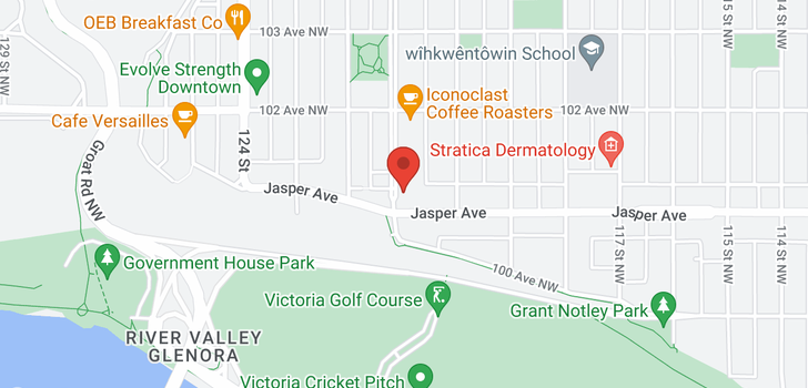 map of 10125 121 ST NW